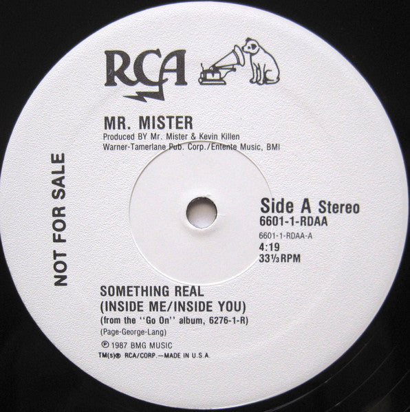 Mr. Mister : Something Real (Inside Me/Inside You) (12", Single, Promo)