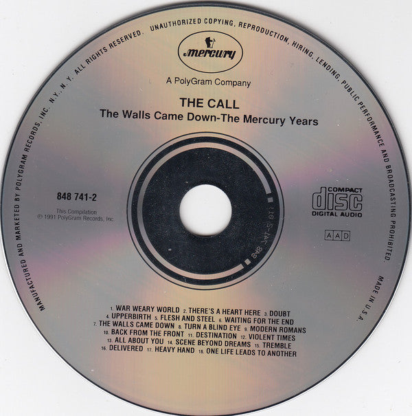 The Call : The Walls Came Down: The Best Of The Mercury Years (CD, Comp)