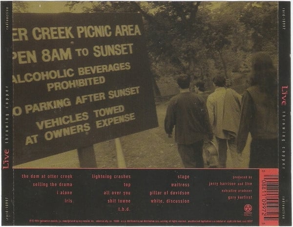 Live : Throwing Copper (CD, Album)