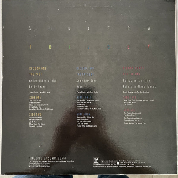 Frank Sinatra : Trilogy: Past, Present & Future (3xLP, Album, Los)