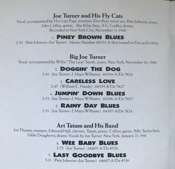 Big Joe Turner : Volume 1: I've Been To Kansas City (CD, Comp)