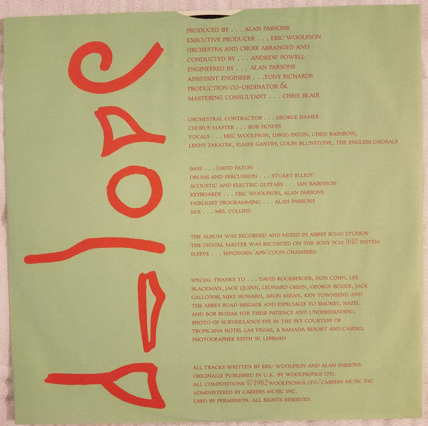 The Alan Parsons Project : Eye In The Sky (LP, Album)