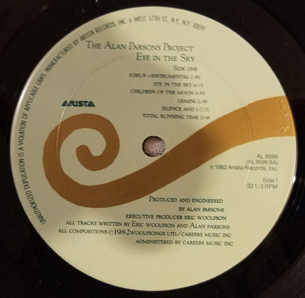 The Alan Parsons Project : Eye In The Sky (LP, Album)