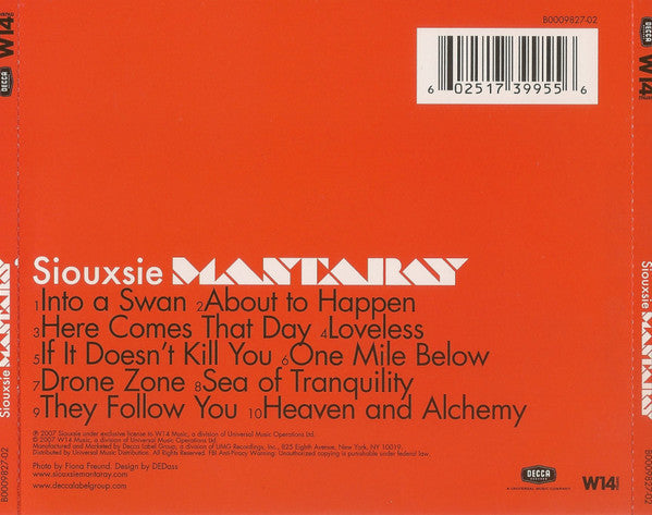 Siouxsie* : Mantaray (CD, Album)
