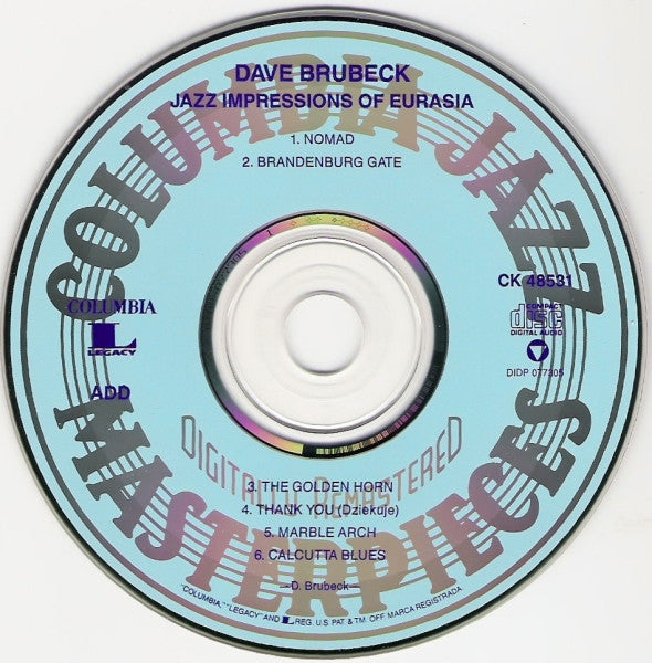 The Dave Brubeck Quartet : Jazz Impressions Of Eurasia (CD, Album, RE, RM)