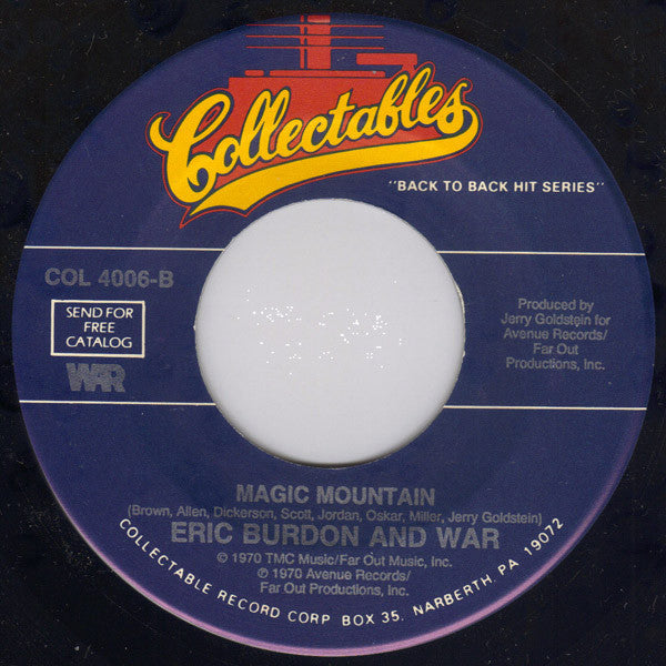 Eric Burdon & War : Spill The Wine / Magic Mountain (7", RE)