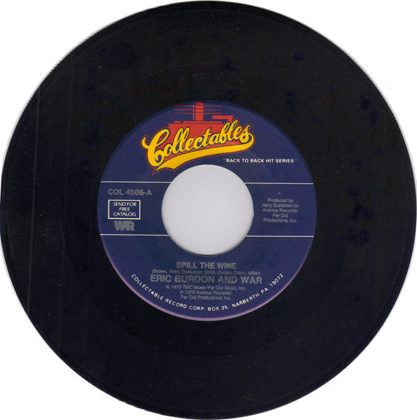 Eric Burdon & War : Spill The Wine / Magic Mountain (7", RE)