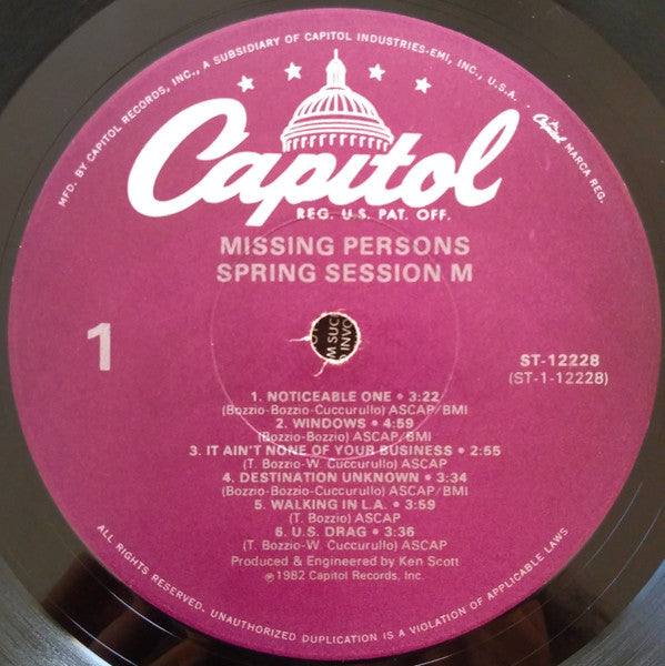 Missing Persons : Spring Session M (LP, Album, Jac)