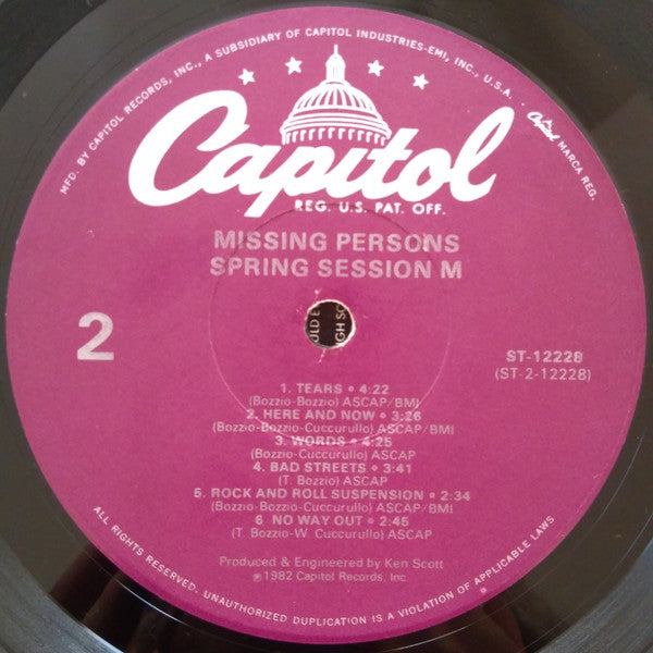 Missing Persons : Spring Session M (LP, Album, Jac)