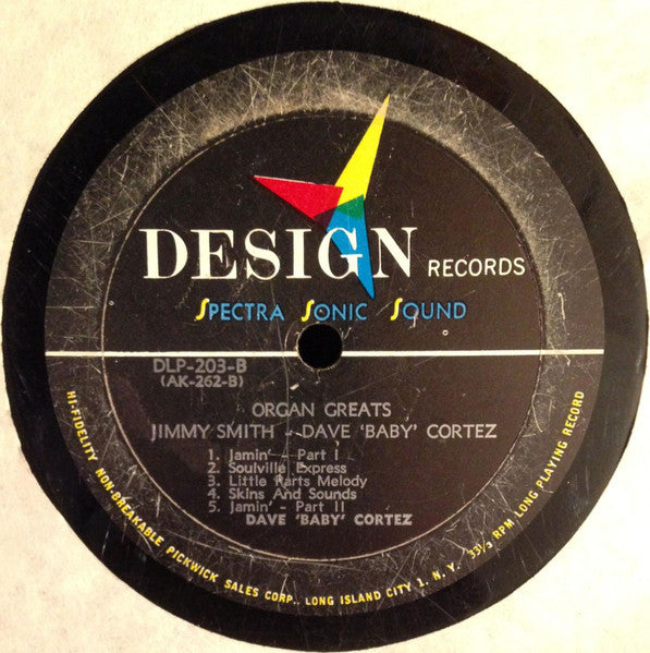 Jimmy Smith & Dave "Baby" Cortez : Organ Greats (LP, Comp, Mono)