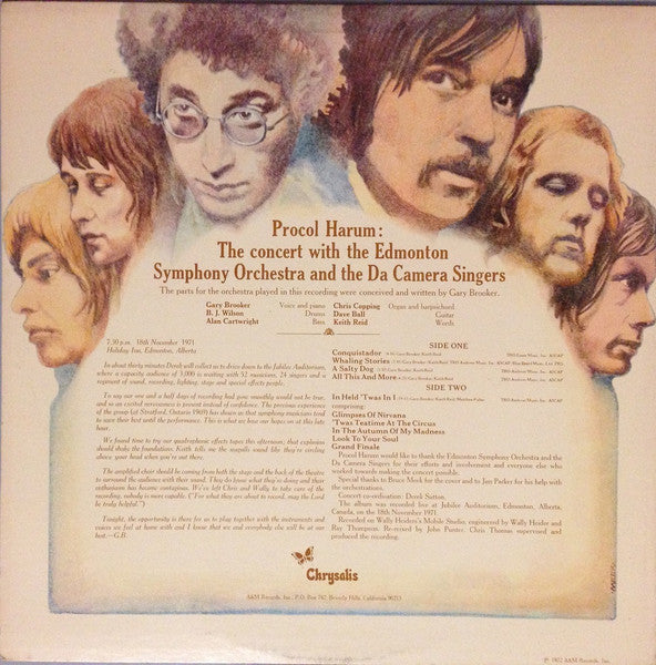 Procol Harum In Concert With The Edmonton Symphony Orchestra : Live (LP, Album, RE, Mon)