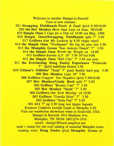 Strapping Fieldhands / Simple Ones : Airbath / Forget You (7")