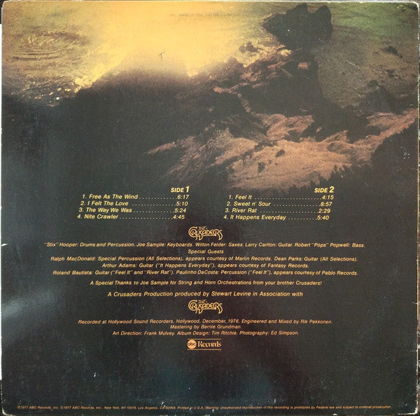 The Crusaders : Free As The Wind (LP, Album)