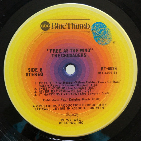 The Crusaders : Free As The Wind (LP, Album)