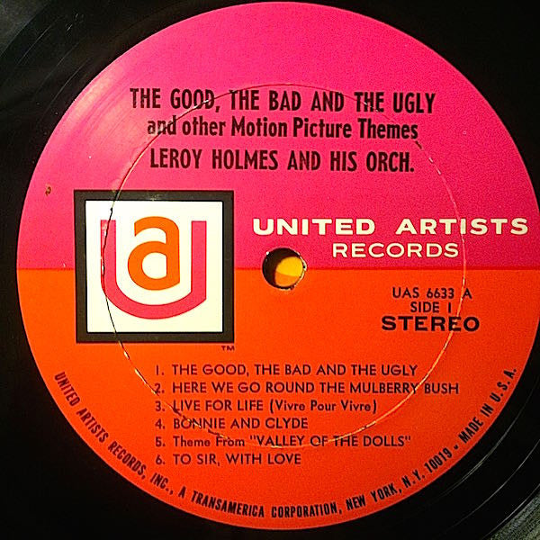 LeRoy Holmes Orchestra : The Good, The Bad And The Ugly And Other Motion Picture Themes (LP, Album, Mon)