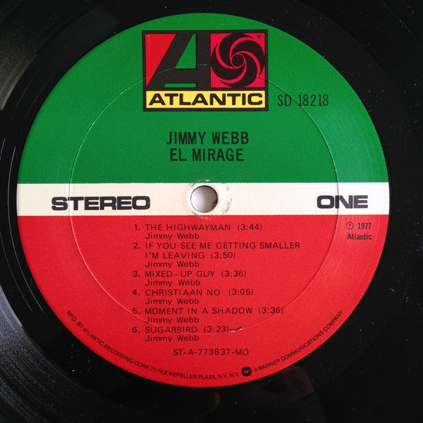 Jimmy Webb : El Mirage (LP, Album, Mon)