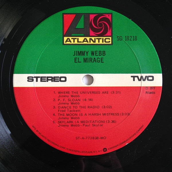 Jimmy Webb : El Mirage (LP, Album, Mon)