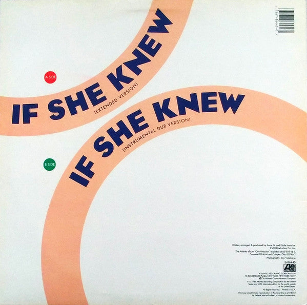 Ann G. : If She Knew (12")