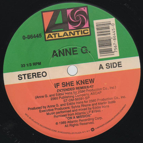 Ann G. : If She Knew (12")