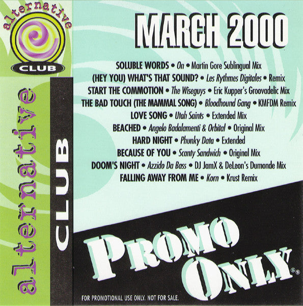 Various : Promo Only Alternative Club March 2000 (CD, Comp, Promo)