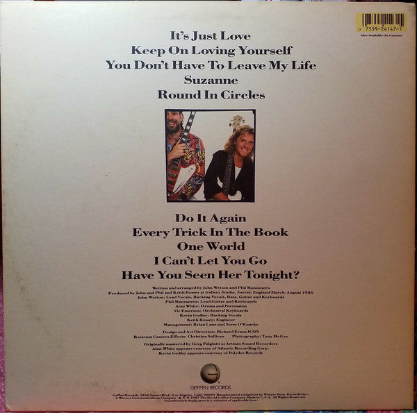 John Wetton / Phil Manzanera : Wetton/Manzanera (LP, Album, SRC)