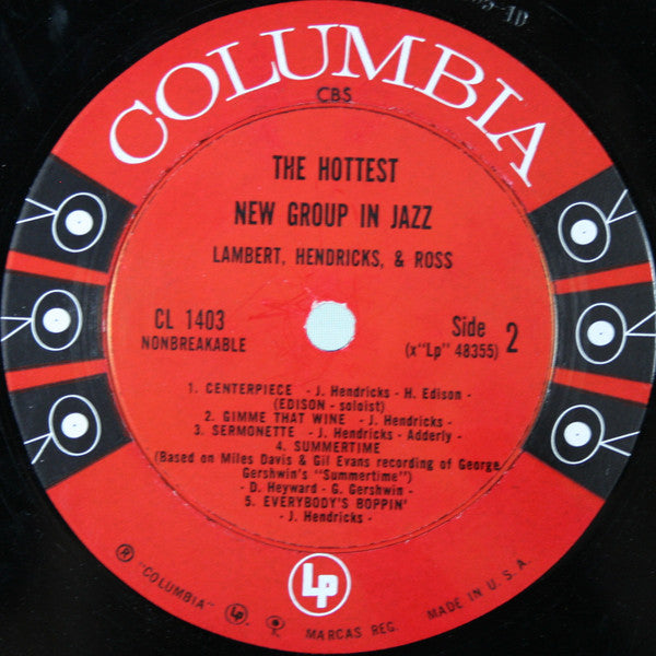Lambert, Hendricks & Ross : The Hottest New Group In Jazz (LP, Album, Mono)