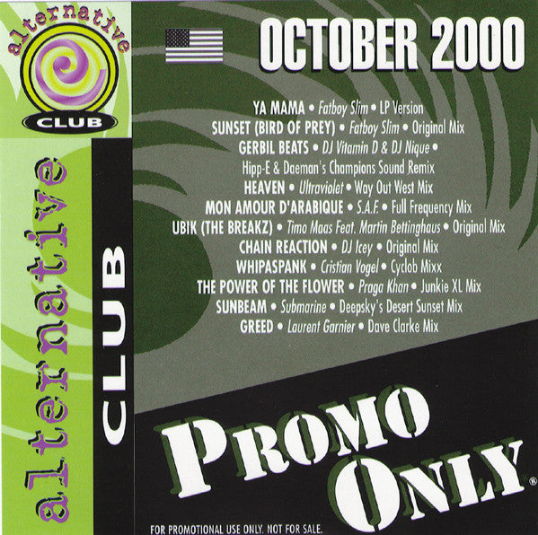 Various : Promo Only Alternative Club October 2000 (CD, Comp, Promo)