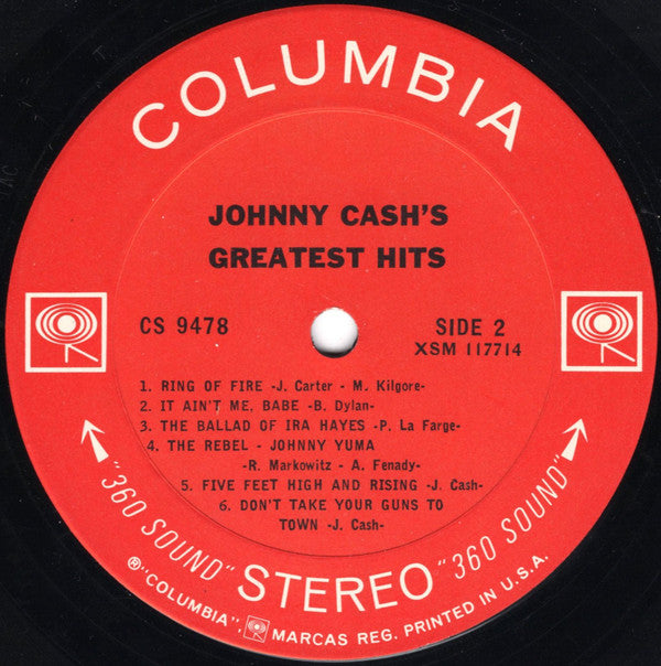 Johnny Cash : Johnny Cash's Greatest Hits (Volume 1) (LP, Comp, Ter)