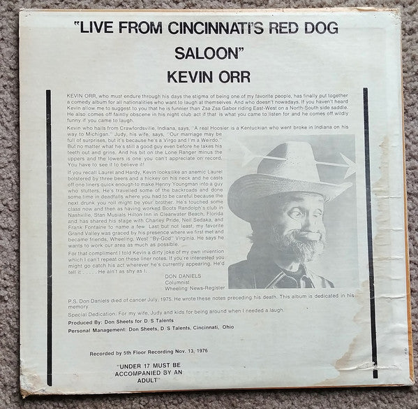 Kevin Orr : Under 17 Must Be Accompanied By An Adult (LP, Album)
