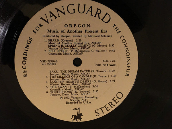 Oregon : Music Of Another Present Era (LP, Album, Promo)