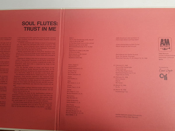 Soul Flutes : Trust In Me (LP, Album)