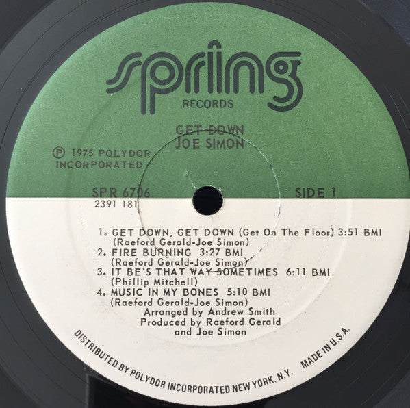 Joe Simon : Get Down (LP, Album)