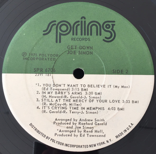 Joe Simon : Get Down (LP, Album)