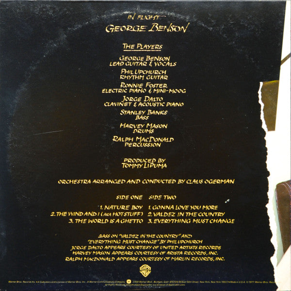 George Benson : In Flight (LP, Album, Jac)