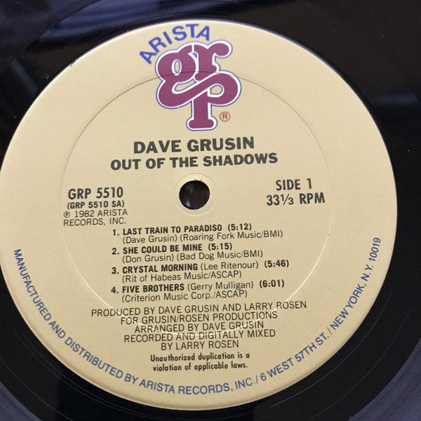Dave Grusin : Out Of The Shadows (LP, Album)