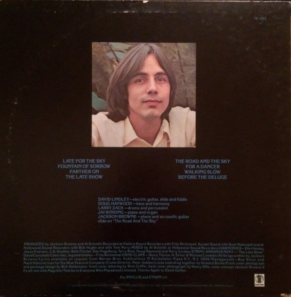 Jackson Browne : Late For The Sky (LP, Album, SP )