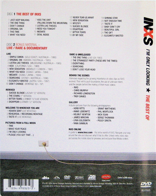 INXS : I'm Only Looking - The Best Of (2xDVD-V, Comp, RM, NTSC)