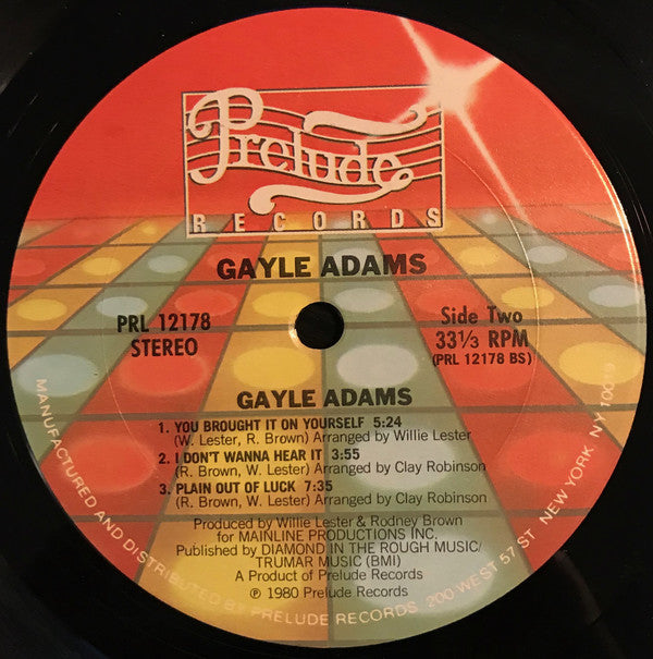 Gayle Adams : Gayle Adams (LP, Album)