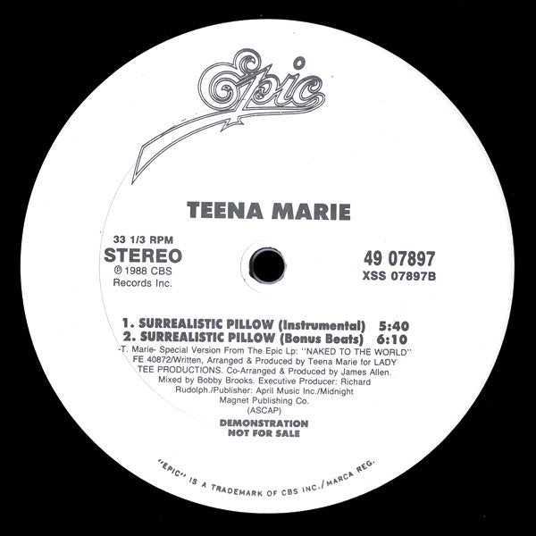 Teena Marie : Surrealistic Pillow (12", Promo)