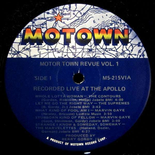 Various : The Motor-Town Revue Vol. 1 - Recorded Live At The Apollo (LP, Comp, RE)