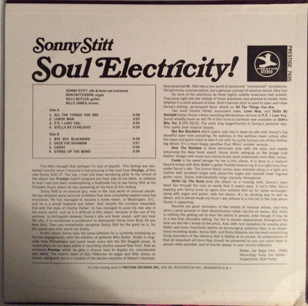 Sonny Stitt : Soul Electricity! (LP, RE)