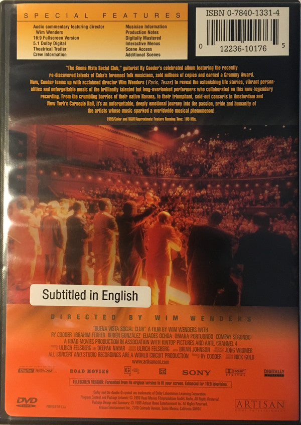 Buena Vista Social Club : Buena Vista Social Club (DVD-V, RP, Cin)