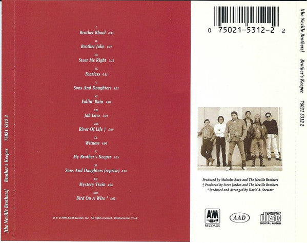 The Neville Brothers : Brother's Keeper (CD, Album, Promo)