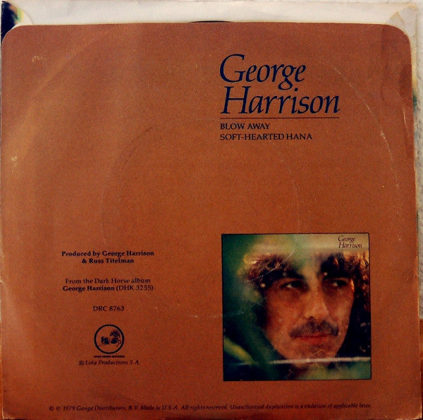 George Harrison : Blow Away (7", Single, Win)