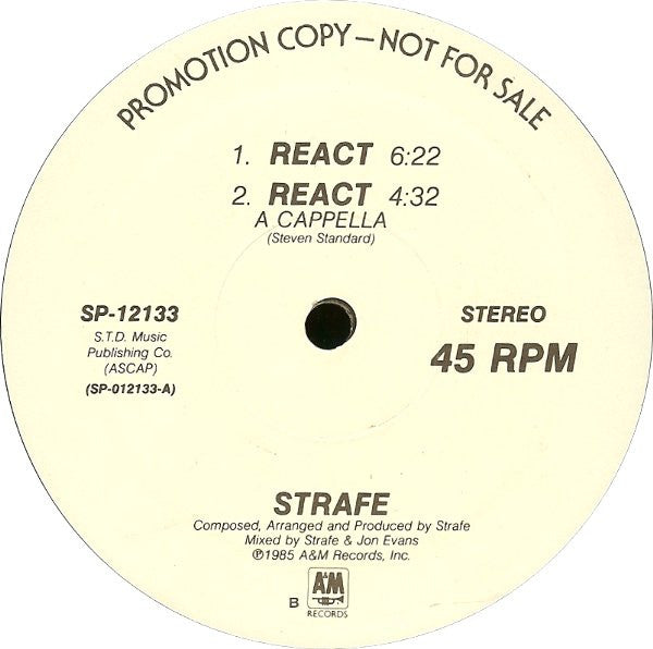 Strafe : React (12", Promo)