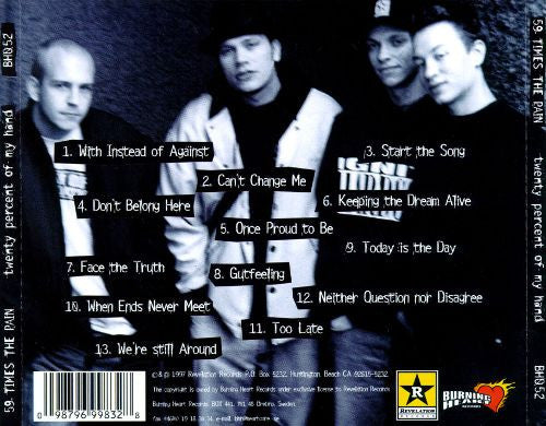 59 Times The Pain : Twenty Percent Of My Hand (CD, Album)
