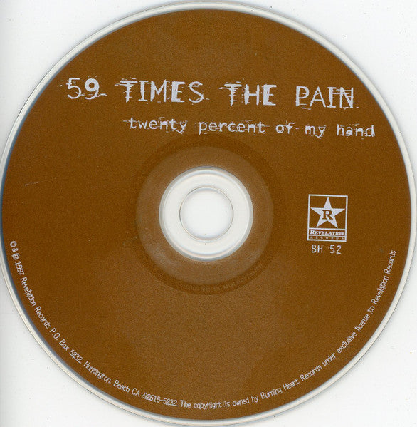 59 Times The Pain : Twenty Percent Of My Hand (CD, Album)