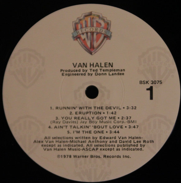 Van Halen : Van Halen (LP, Album, RE)