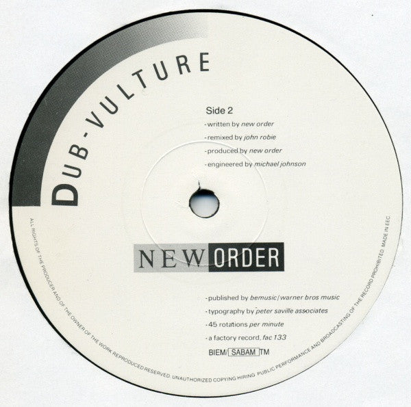 New Order : Sub-Culture (12")
