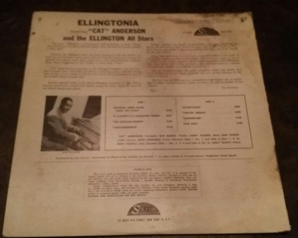 Cat Anderson And The Ellington All Stars : Ellingtonia (LP, Album)